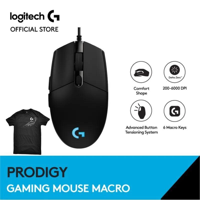 Jual Logitech G103 Macro Gaming Mouse Black Free Tshirt Online November 2020 Blibli
