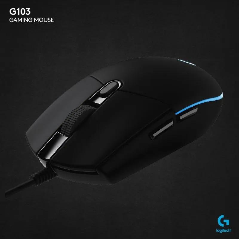 Jual Logitech G103 Macro Gaming Mouse Black Free Tshirt Online November 2020 Blibli