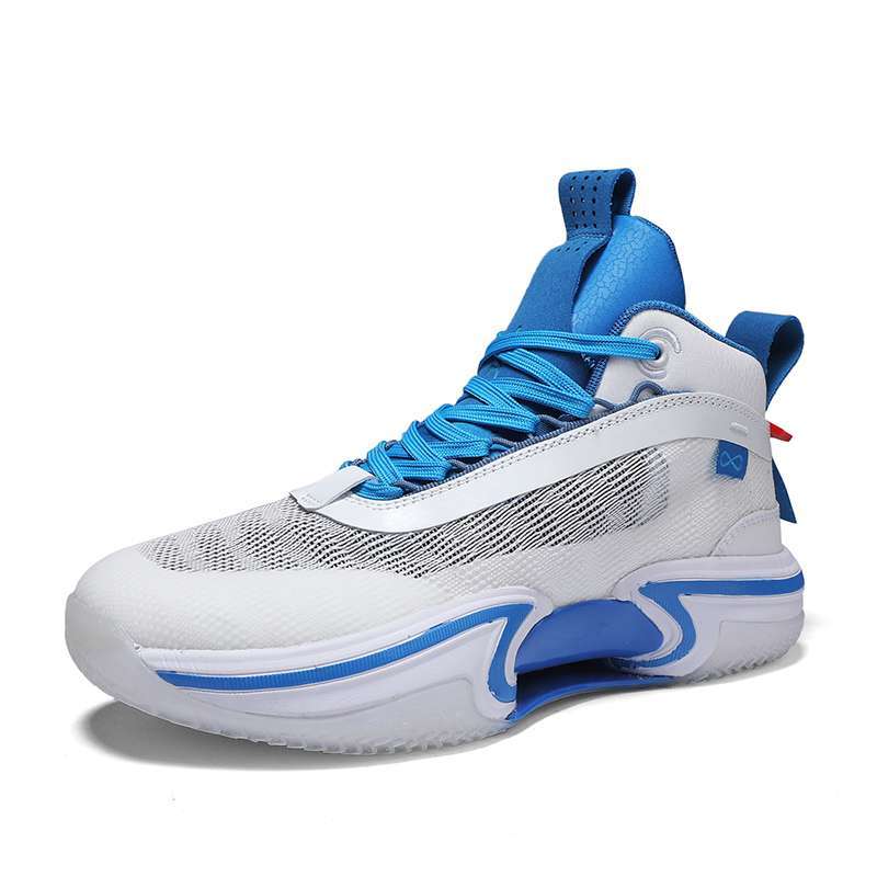Basketball Shoes Sepatu Basket Unisex #8813 White Blue
