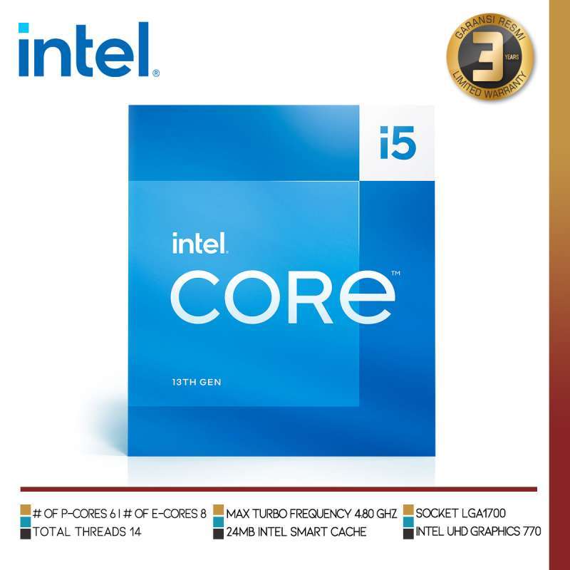 Intel Core i5-13500 14 cores (6P-cores + 8E-cores) 24MB Cache Desktop  Processor