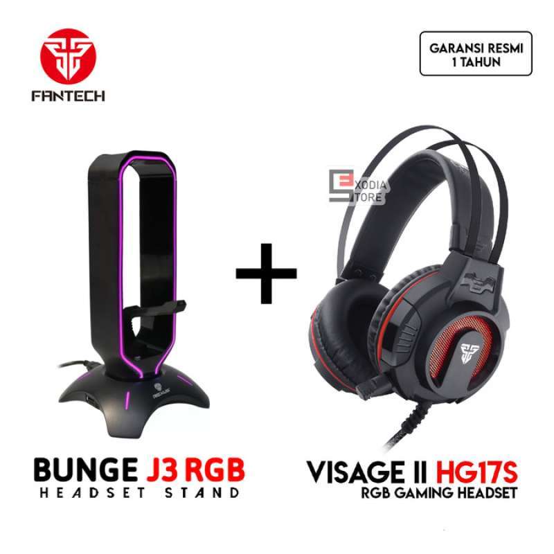 Promo FANTECH VISAGE II HG17S RGB HEADSET GAMING WITH STAND BUNGEE