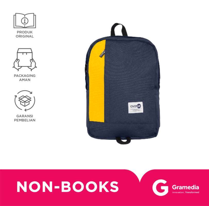 Jual Backpack Eversac Junio Boxy Navy Yellow Di Seller Gramedia