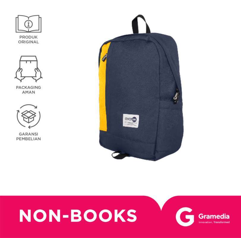 Jual Backpack Eversac Junio Boxy Navy Yellow Di Seller Gramedia