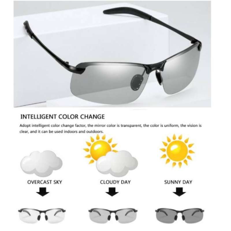 Jual Kacamata Anti Silau Polarized Anti Ultraviolet Photochromic Style Terbaru Online Mei 2021 Blibli