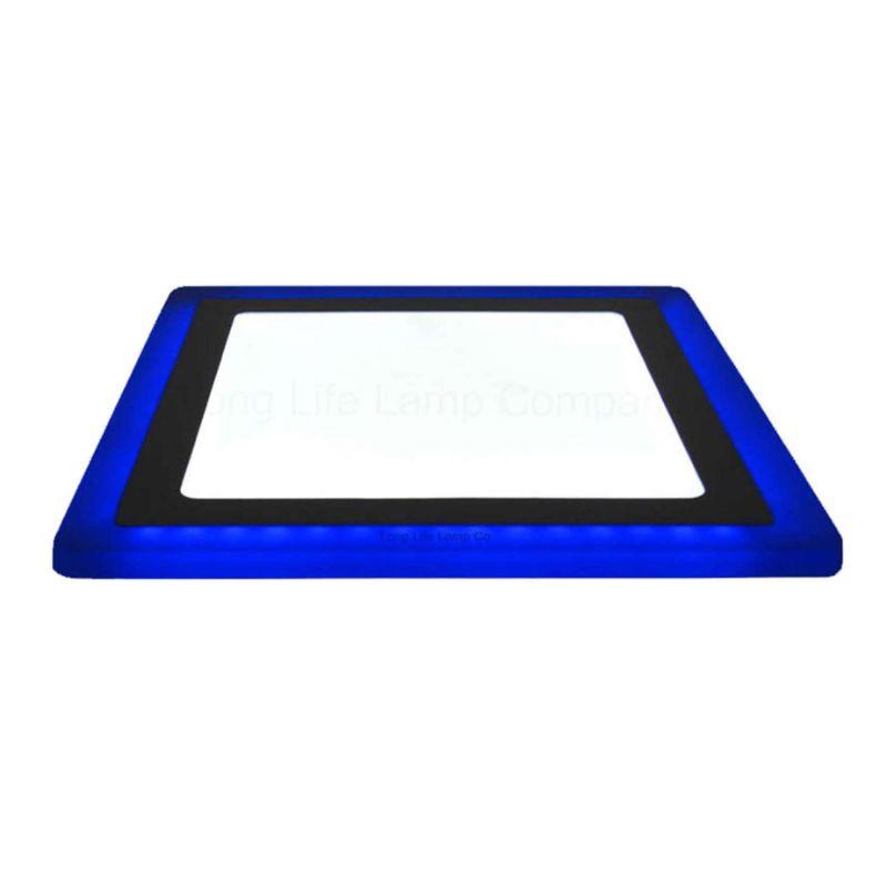 lampu panel led dua warna 24 watt 18w putih 6w biru inbow kotak