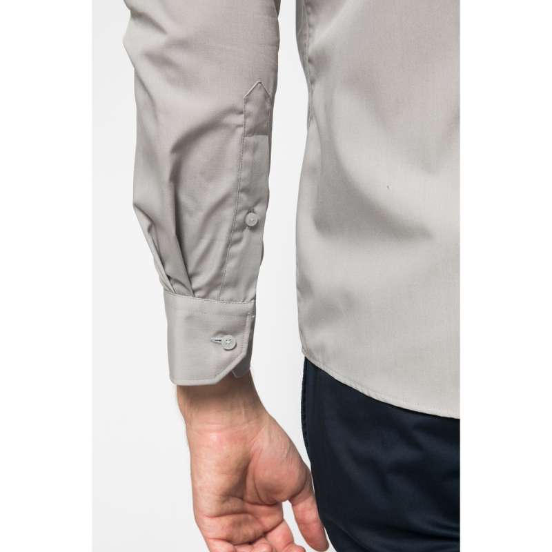 Jual Kemeja Abu Muda Pria Alisan Lengan Panjang Slimfit Abu 1 Online Januari 2021 Blibli