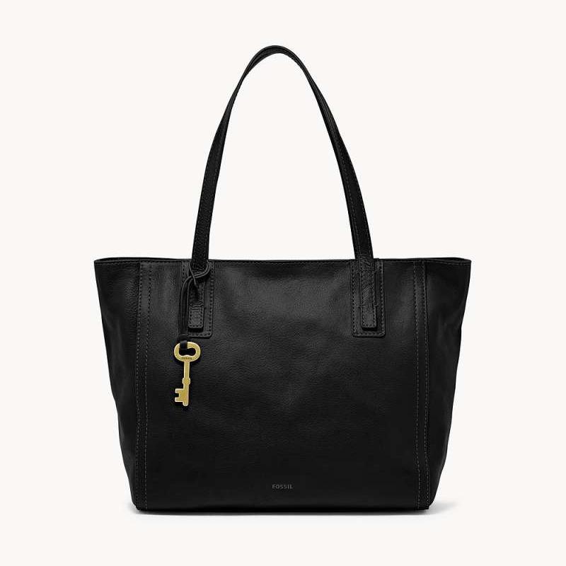 Fossil black tote shop