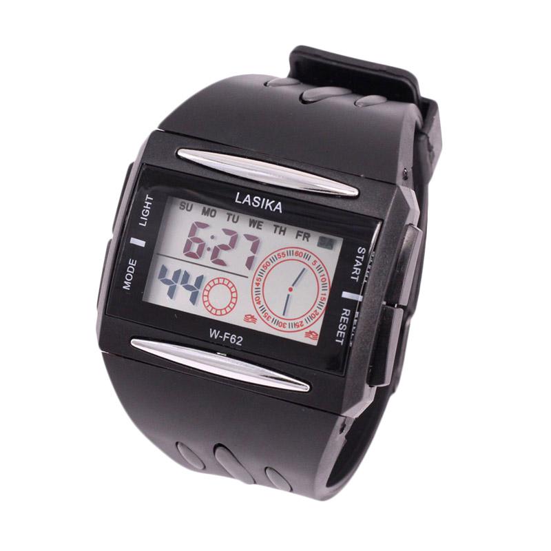 Lasika Digital W-F 62 Jam Tangan Sport Unisex - Black