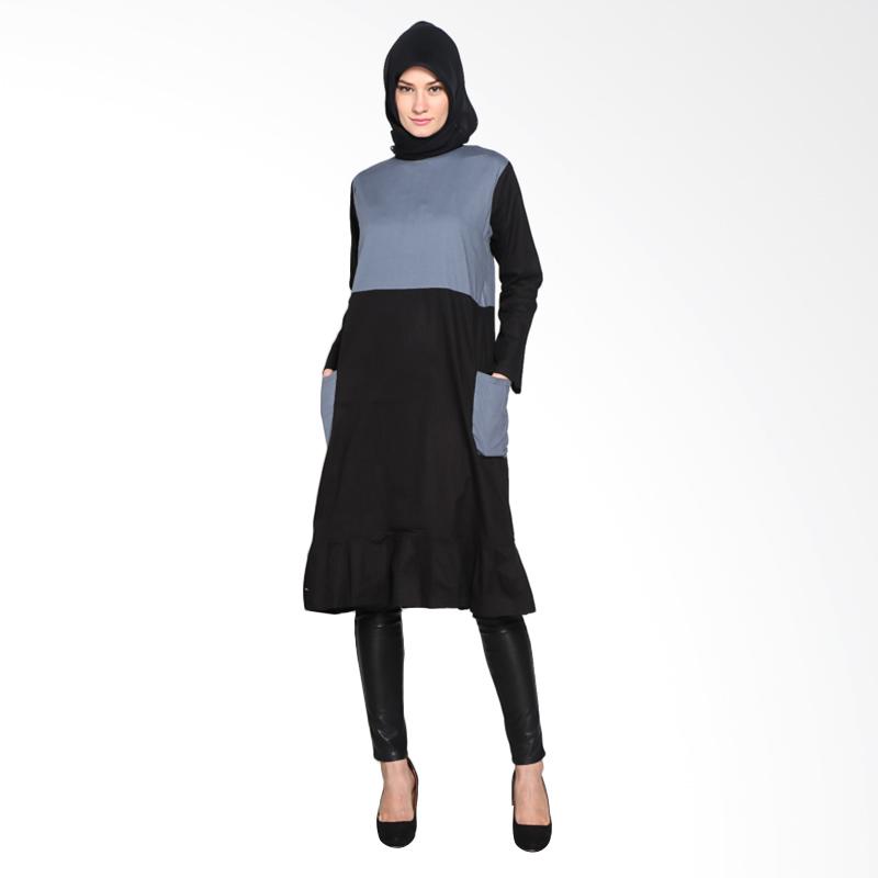 Chick Shop Cute CO-60-03-HA Dress Moslem - Grey Black