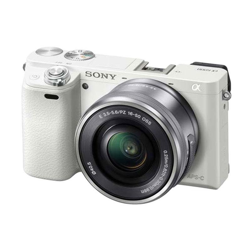 Sony Alpha A6000L Kit Lens 16-50mm Kamera Mirrorless - White