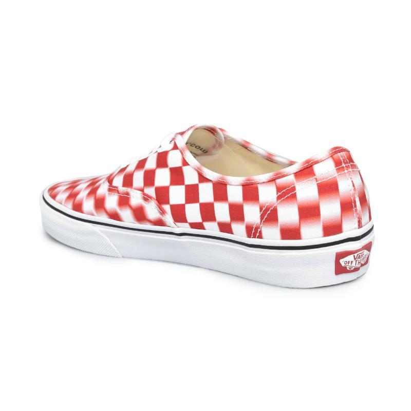 red and white platform vans