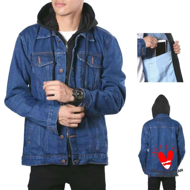 Jaket jeans hoodie outlet