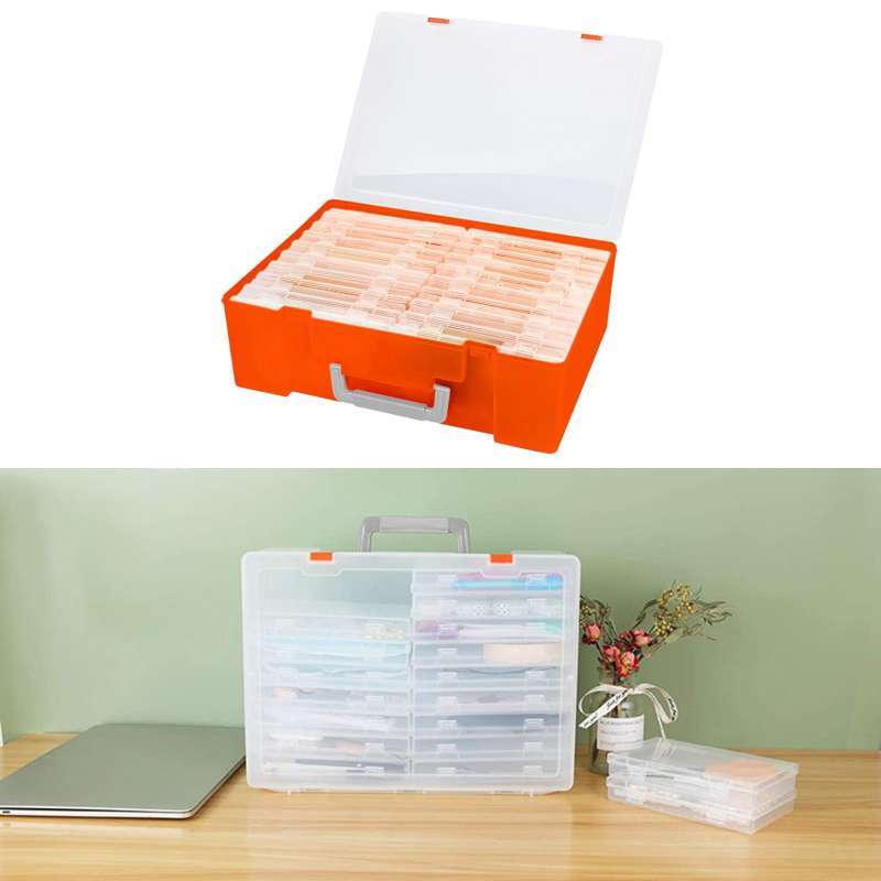 Jual Photo Storage Box 4x6 Crafts Seeds Stickers Cards Case Container  Orange di Seller Homyl - Shenzhen, Indonesia