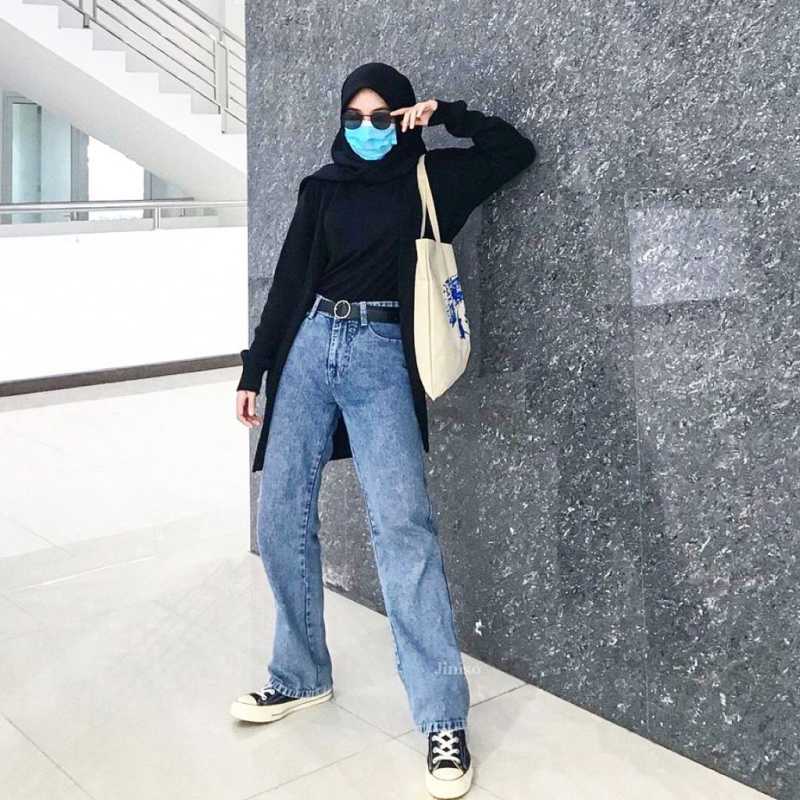 Promo JINISO - Highwaist Loose Jeans 