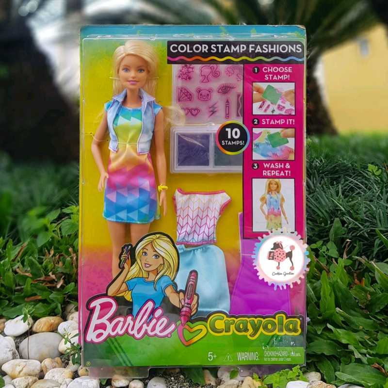 Barbie crayola color new arrivals stamp