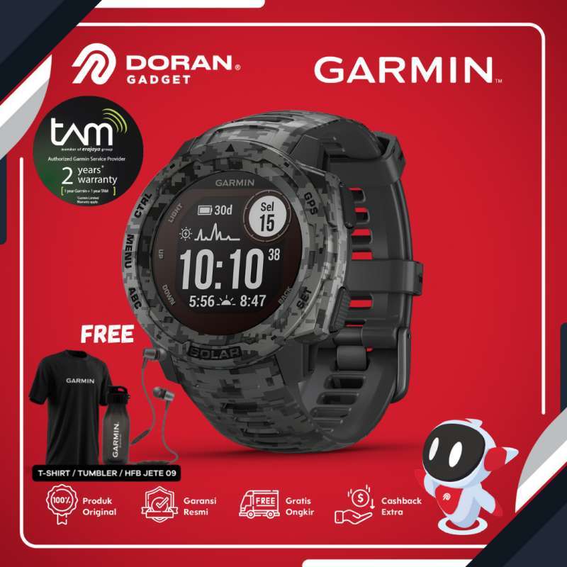 Garmin Instinct Solar Camo Edition Garansi Resmi TAM Tahun