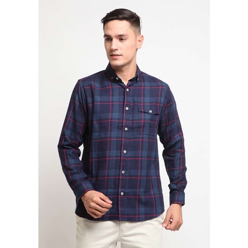 Promo LARUSSO Kemeja Pria Flannel 