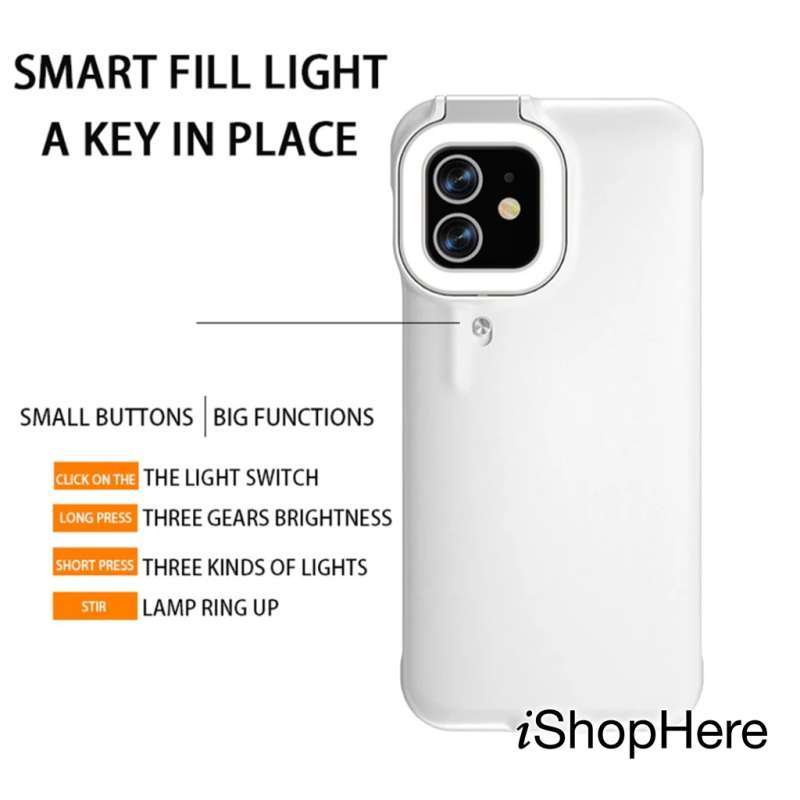 Promo Smart Led Selfie Hardcase Ring Flash Light Casing iPhone 11