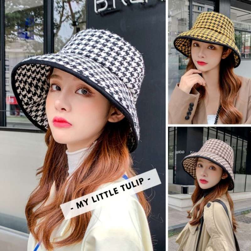 Promo Topi Bucket Hat Mixed Wool Bucket 