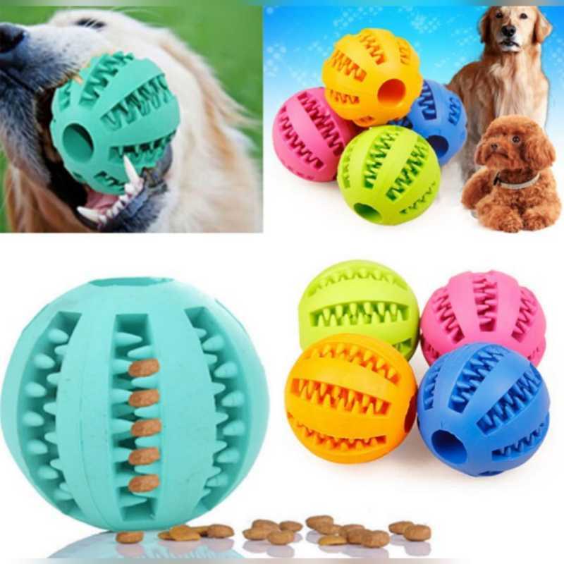 TERBARU !!Pet Ball Rope Toys Rubber Ball Chew Pet Dog Puppy Cat Play  Toys Training