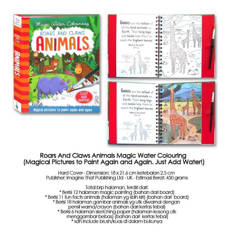 Jual Magic Water Colouring Books (just add water & colours ...