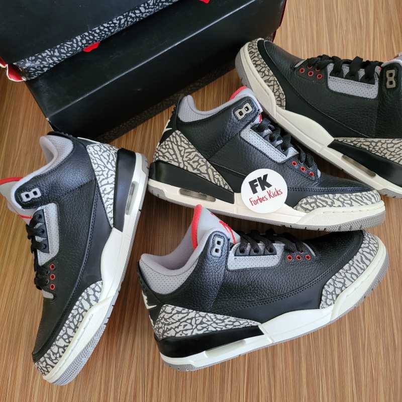 Jual Air Jordan 3 Retro Black Cement 2018 unc true racer red