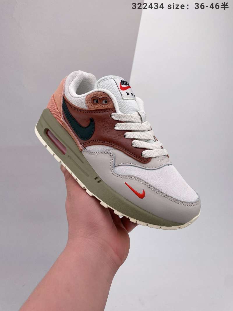 Jual NIKE Air Max 1 Fen City pack Amsterdam early vintage air unit  versatile casual running shoe Amsterdam earth brown gray brick red hook XX  is made w - 41 di Seller