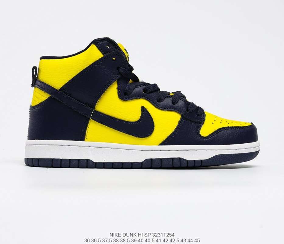 yellow nike dunk high