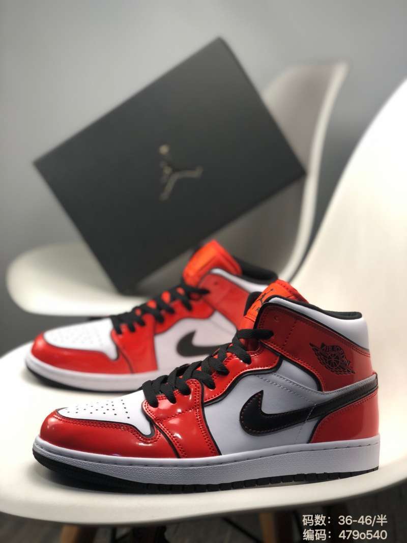 Jual 36-46 NIKE_ORI AIR JORDAN 1 Mid turf orange two-dimensional button  Broken Patent Leather panel NIKE_ORI AIR JORDAN AJ1 middle top shoe 479o -  36 di Seller Cao Chengxing Shop - | Blibli