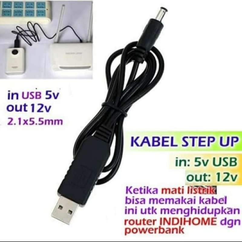 Jual Dijual kabel power USB to dc USB 5v to dc 12v Murah di Seller