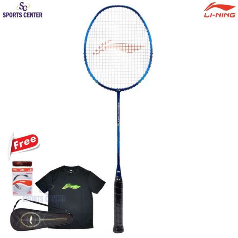 Jual Set Raket Badminton Lining Superlite Max Navy Blue Di