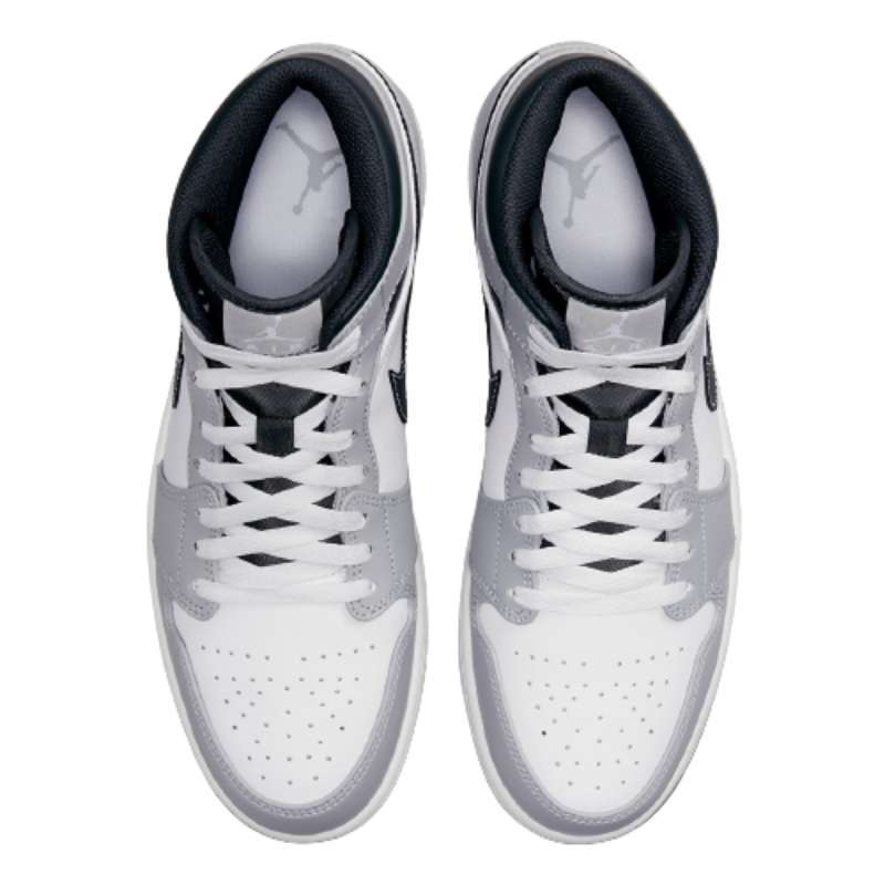 gray jordan mids