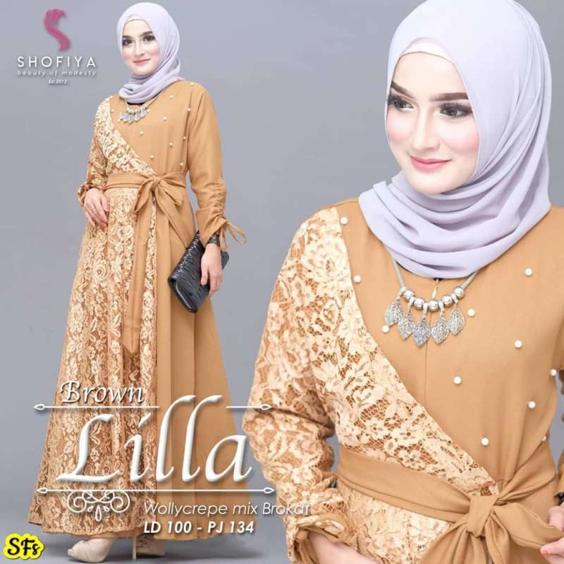 Baju Kebaya Wanita Kebaya Brokat Modern LILLA DRESS Gamis Brokat Murah Baju Gamis Brukat Wanit Baju Brokat Wanita Terbaru Baju Kondangan Wanita