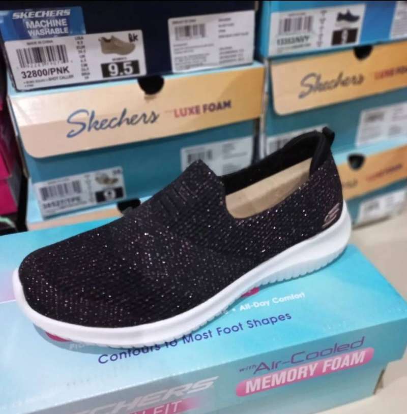Jual ORI SEPATU WANITA SKECHERS ULTRA FLEX MOON GLIMMER 13121