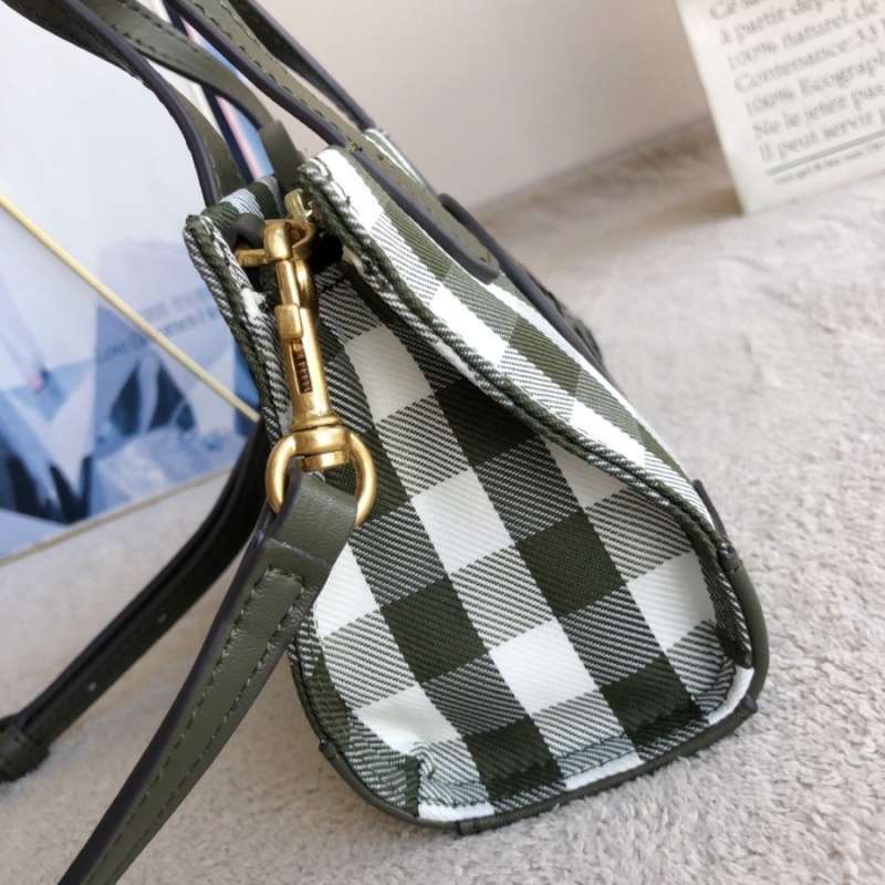 Tory Burch Ella Gingham Micro Tote Bag 