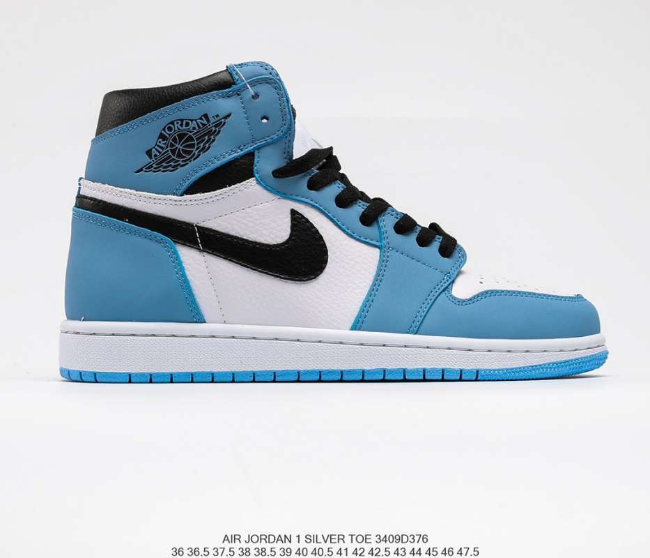 jordan aj 1 mid blue and white