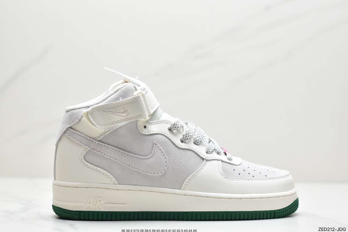 grey air force ones mid