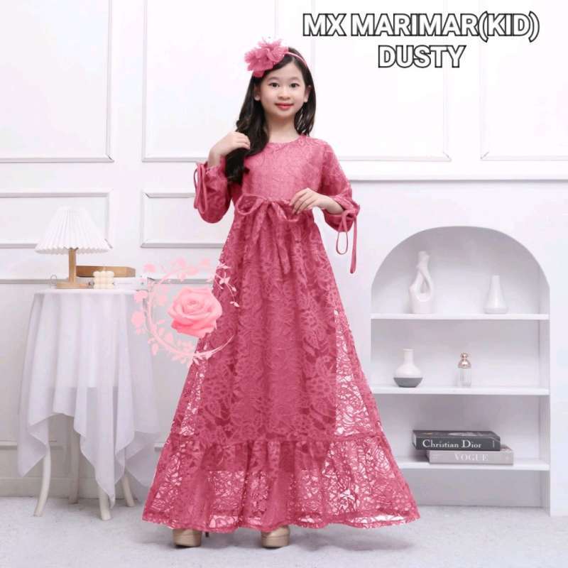 Model dress brokat anak2 online