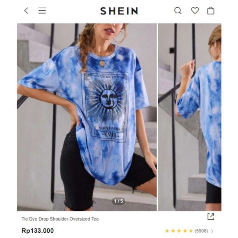 Tie dye drop clearance shoulder oversized tee