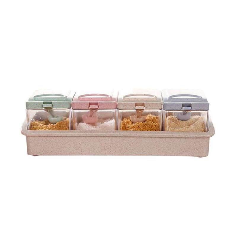 Jual Bluelans Separable Transparent Kitchen Sugar Spice Salt Jar