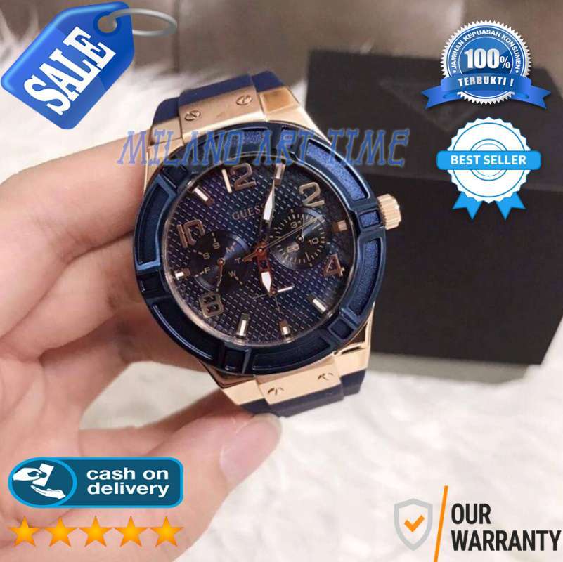 Promo Cash Back! Jam Tangan Pria Formal Guess U0571L1 Jam Tangan Pria  Kasual Jam Tangan Pria Best Quality Garansi 1th di Seller MILANO ART TIME -  Kota Jakarta Timur, DKI Jakarta | Blibli