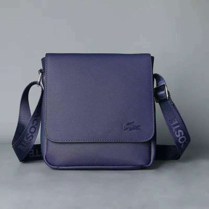 Jual LACOSTE Men s Classic Petit Piqu Flap Bag Biru di Seller