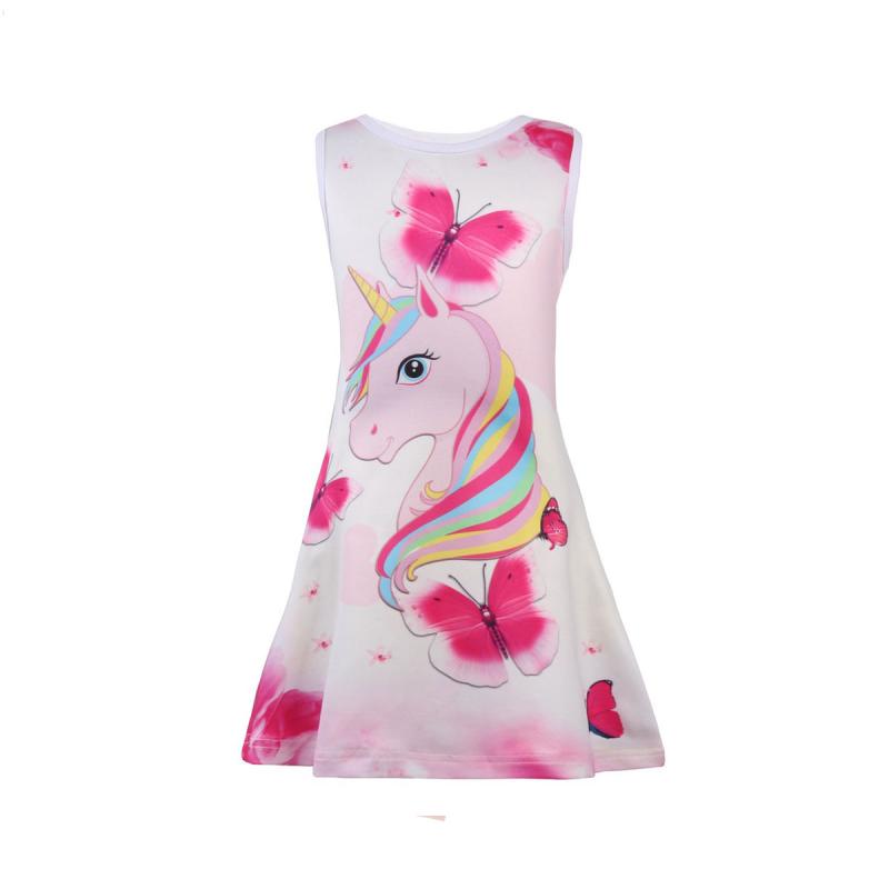 Jual Bluelans Summer Kids Girl Sleeveless Unicorn Butterfly Print
