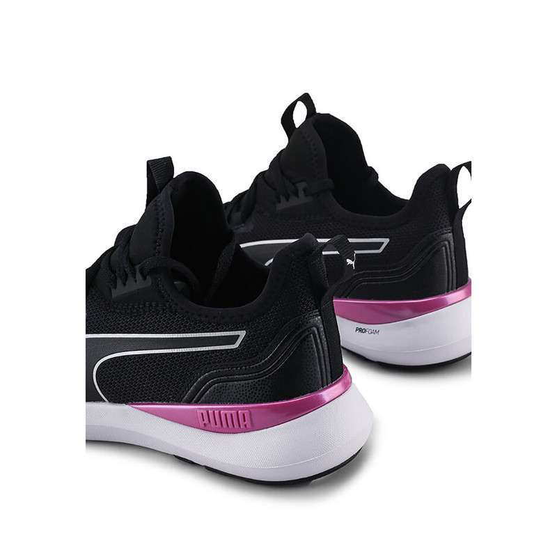 hot pink and black puma shoes