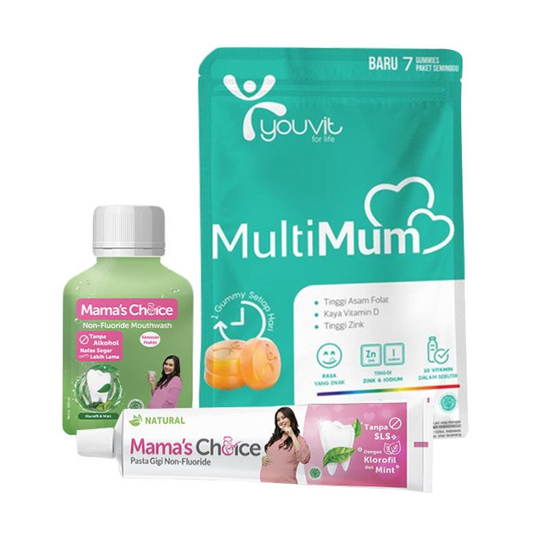Jual Mama S Choice Paket Pasta Gigi Mouthwash With Youvit Multimum Online Desember 2020 Blibli