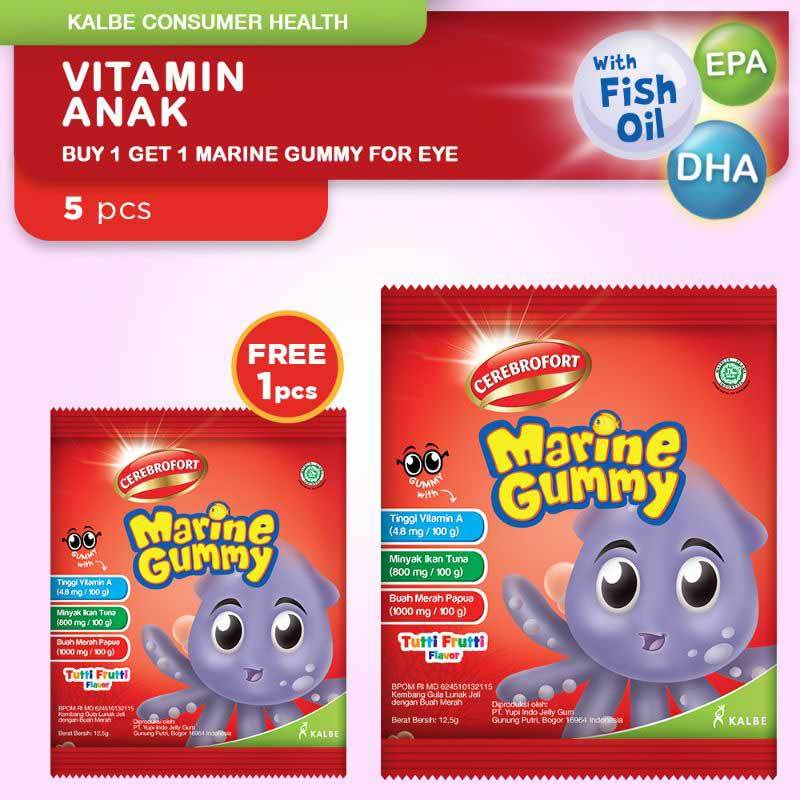 Jual Cerebrofort Marine Gummy For Eye Vitamin Anak Buy 1 Get 1 Free Online November 2020 Blibli Com