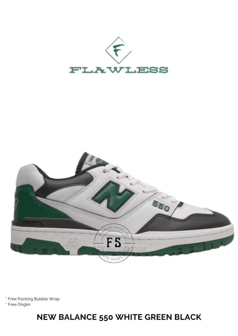 Jual SEPATU NEW BALANCE 550 WHITE GREEN BLACK 44 di Seller