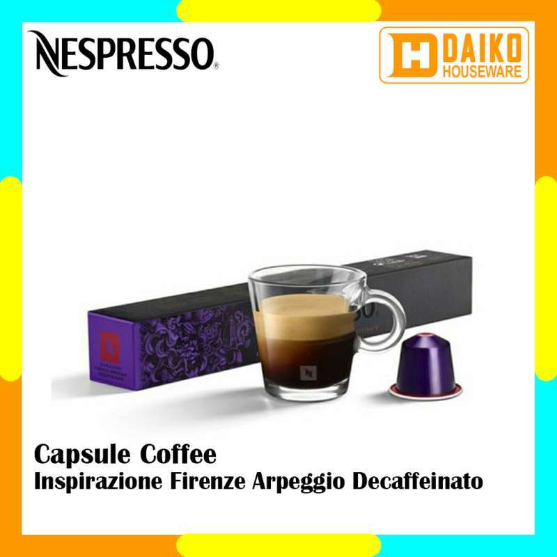 Capsule Nespresso Inspirazione Firenze Arpeggio Decaffeinato Kopi Kapsul  Pack Original Nestle