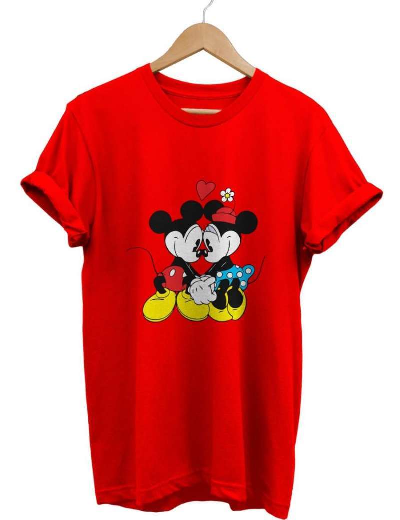 Jual Kaos Cartoon Mickey Mouse - Baju Mickey Couple 1 - Tshirt Mickey Mouse  - 3L Merah di Seller Diskongedegedean - Jelambar Baru, Kota Jakarta Barat |  Blibli