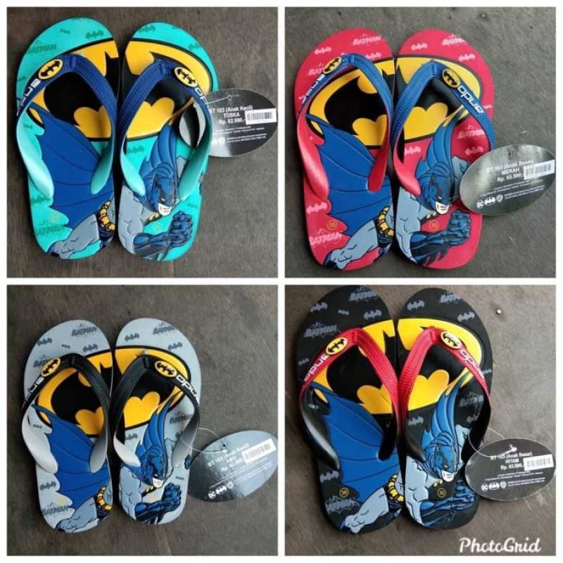 Jual Sandal Jepit Karet Anak Laki-laki Ando Batman 28 29 30 31 32